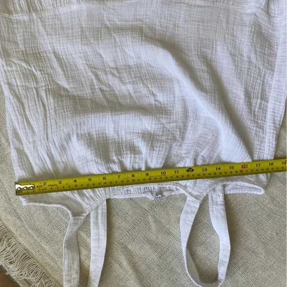 BB Dakota STEVE Madden White Cotton Gauze Tiered Maxi Dress Size M - Picture 13 of 15